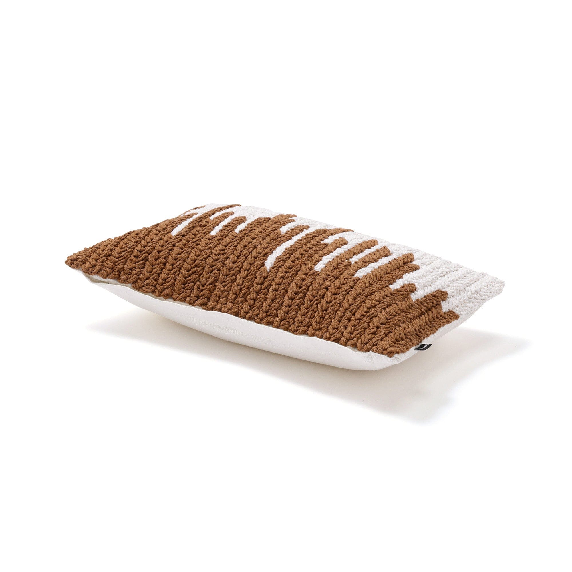 Ridge Line Drawing Cushion Cover 400 X 250 White X Brown