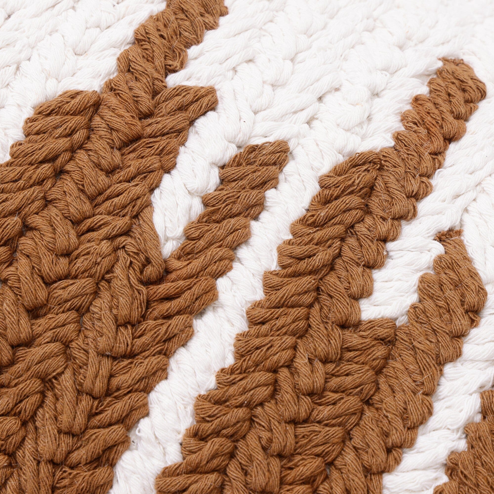 Ridge Line Drawing Cushion Cover 400 X 250 White X Brown