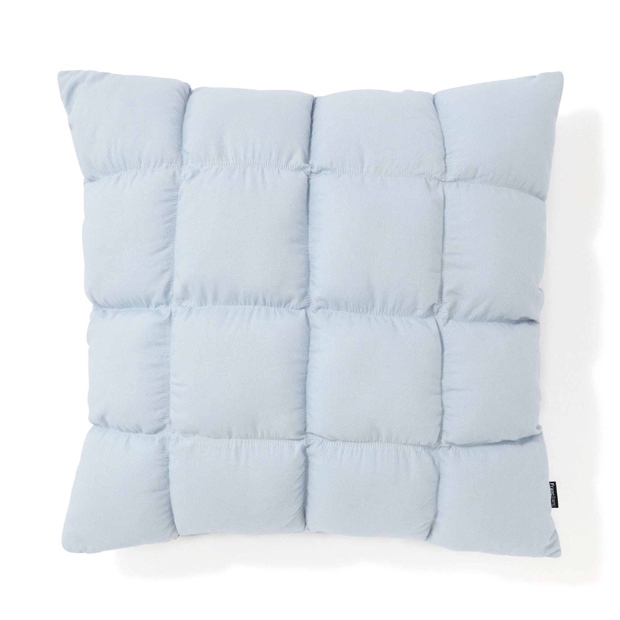 Square Quilt Cushion Cover 450 X 450 Light Blue