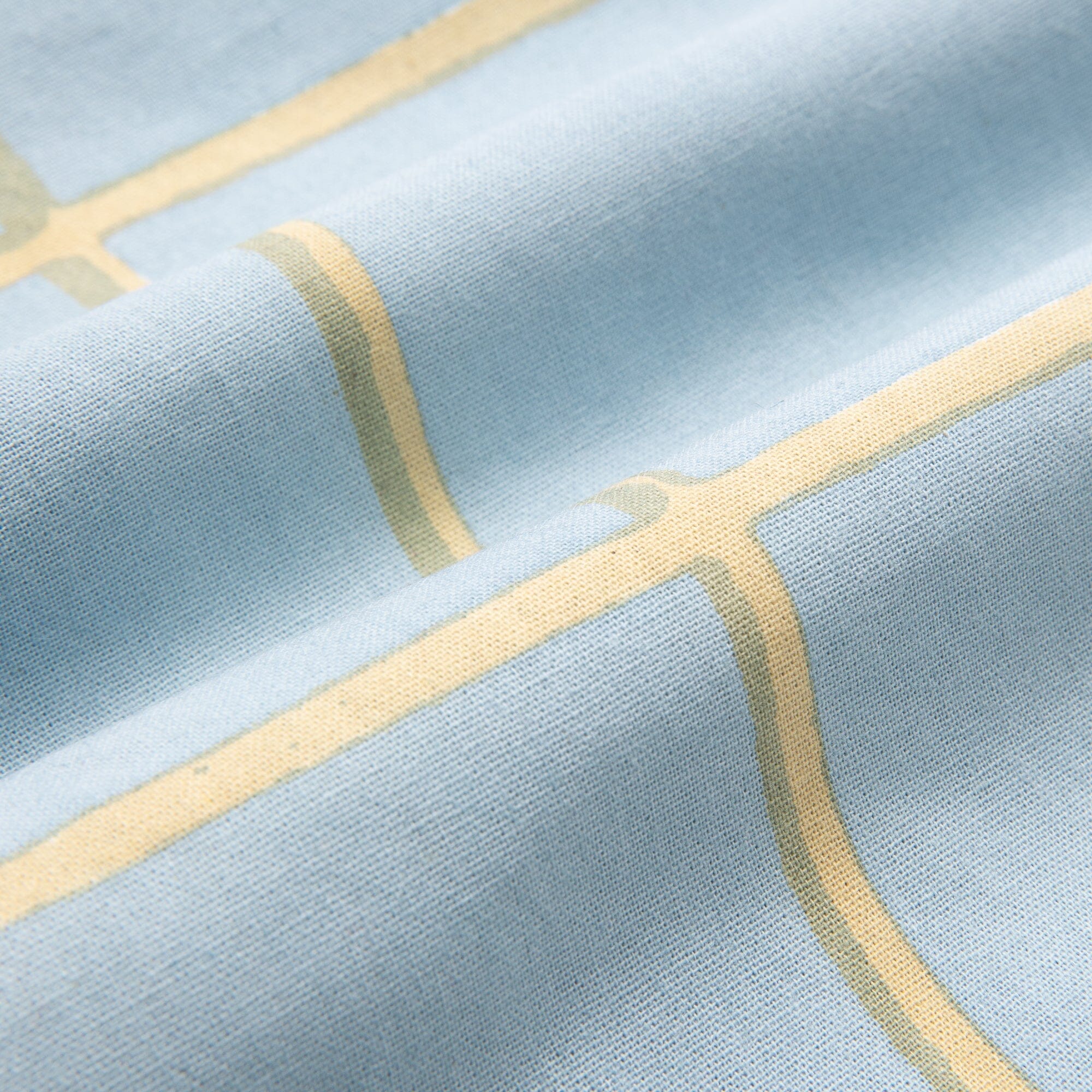 Windowpane Wave Cushion Cover 450X450 Blue X Beige