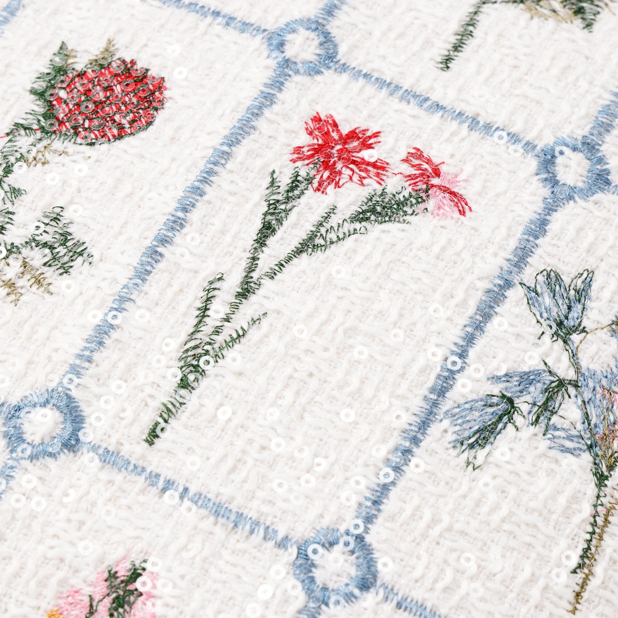Spangle  Flower Cushion Cover 450X450 Multi