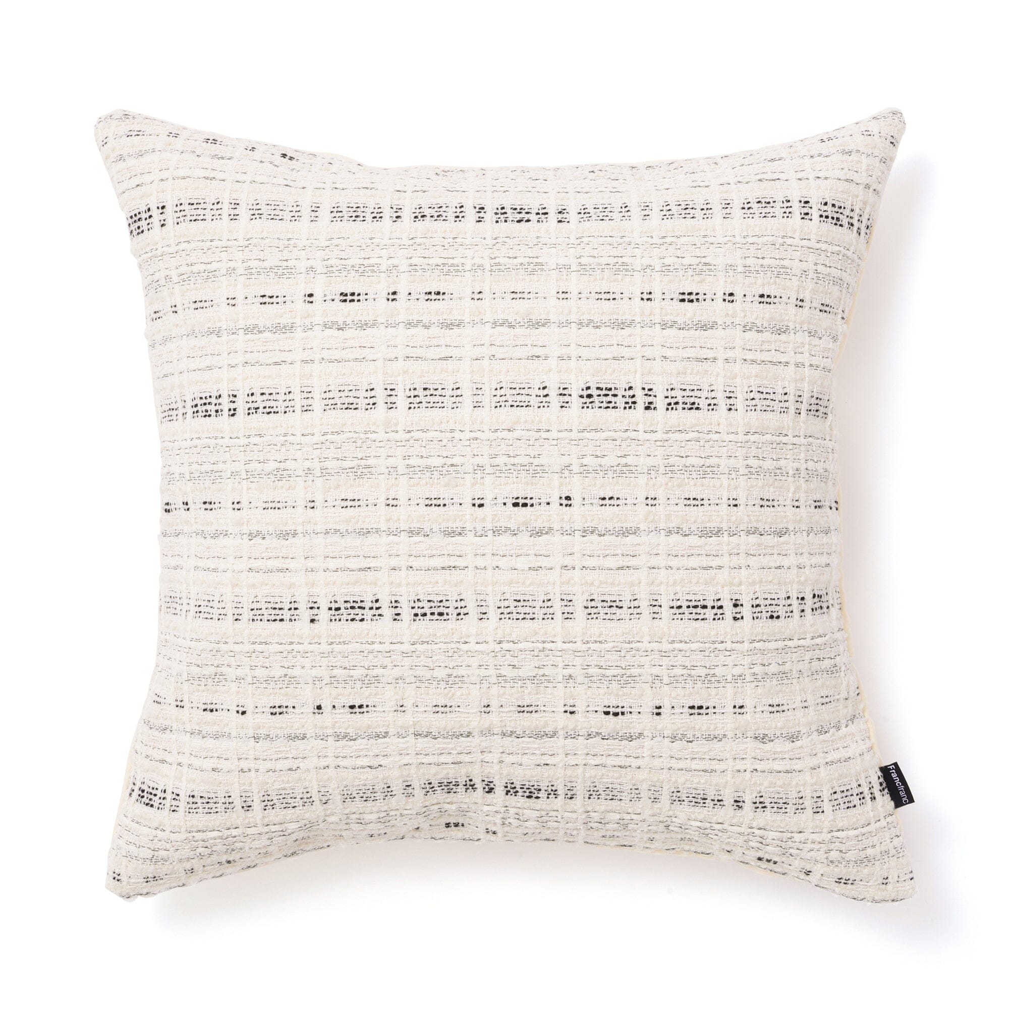 Monochrome Tweed Cushion Cover 450X450 White X Black