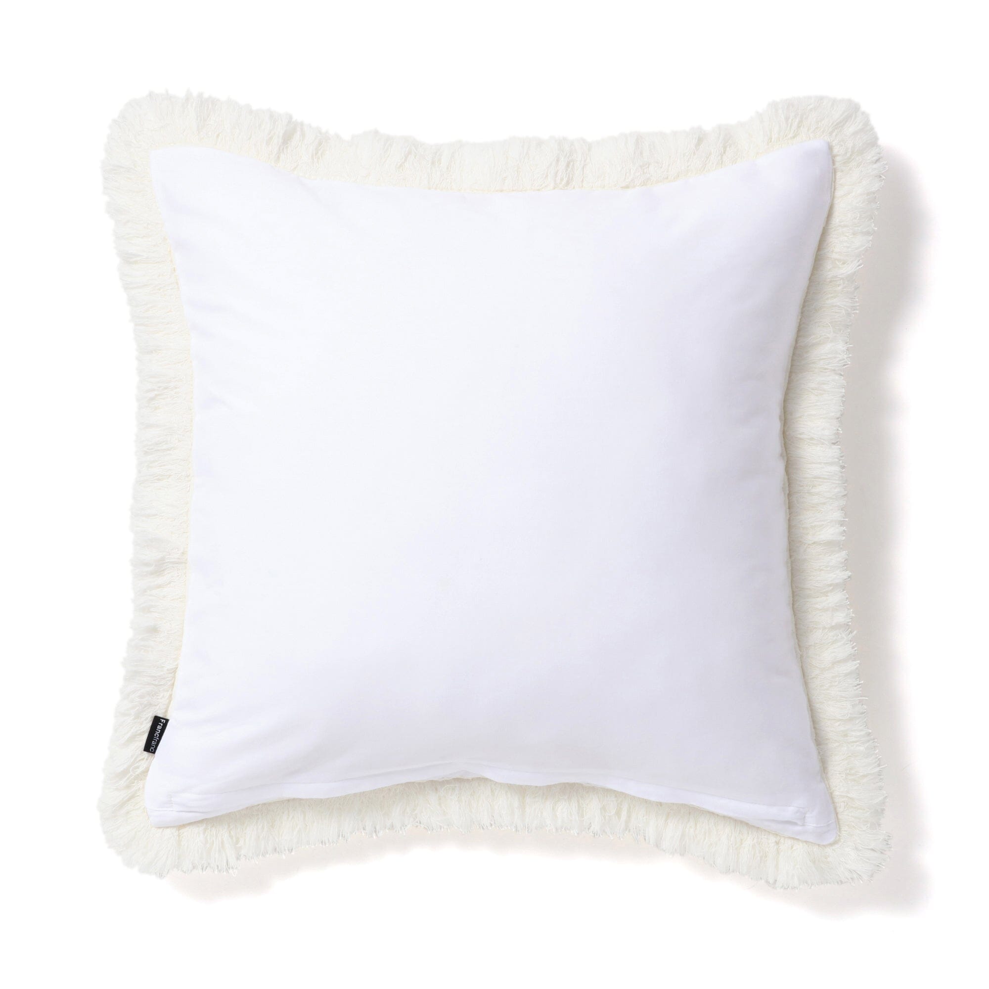 Diamond Fringe Cushion Cover 450X450 White