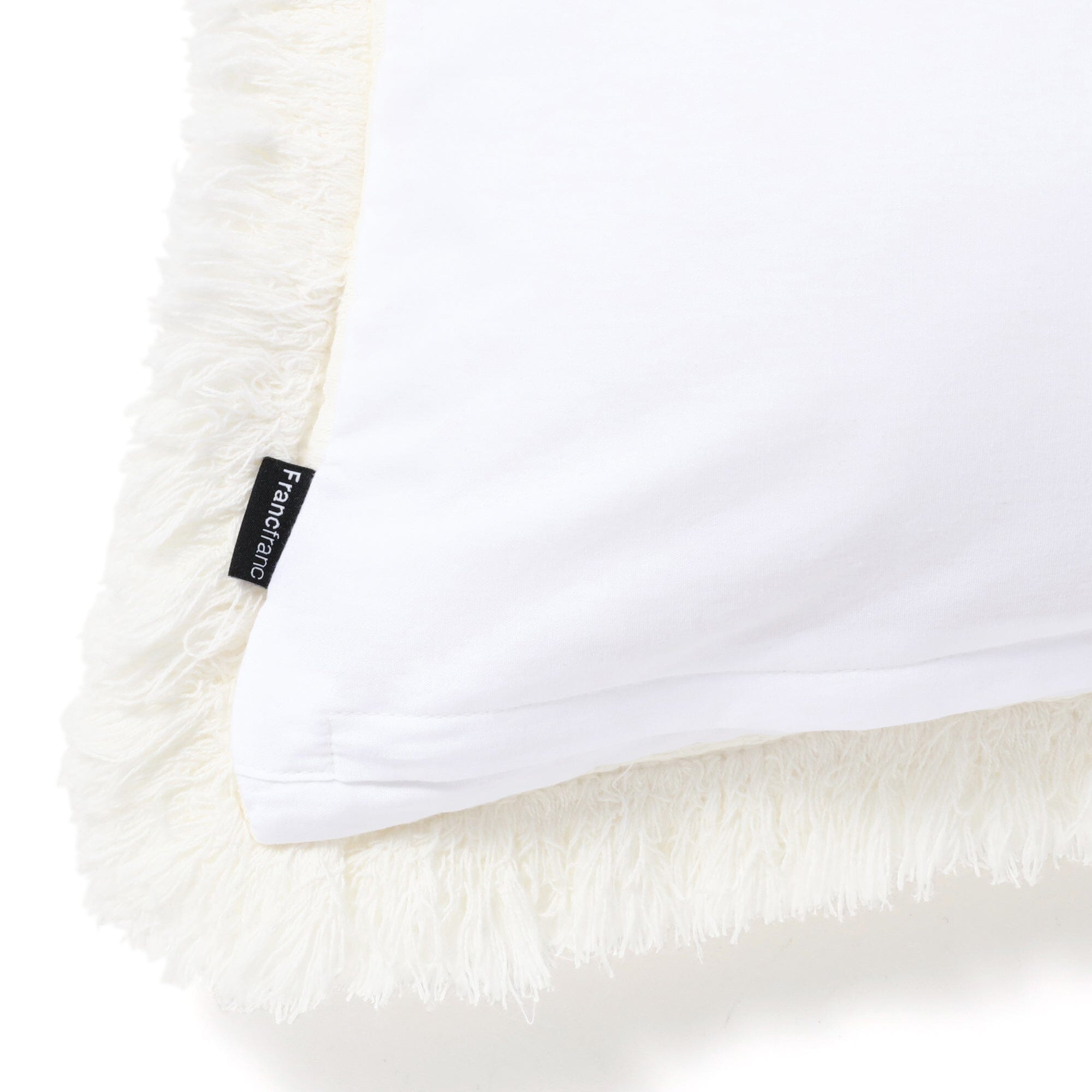 Diamond Fringe Cushion Cover 450X450 White