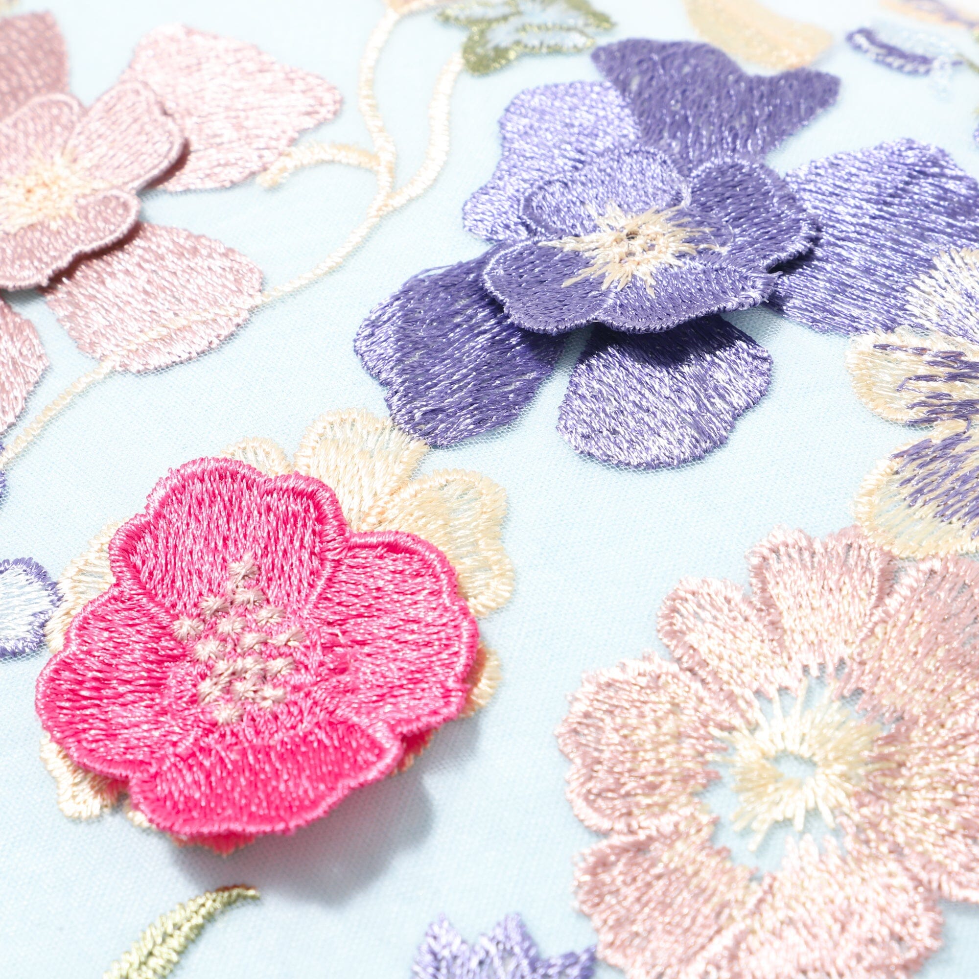 Emb Flower Cushion Cover 450X450 Multi (E-048)