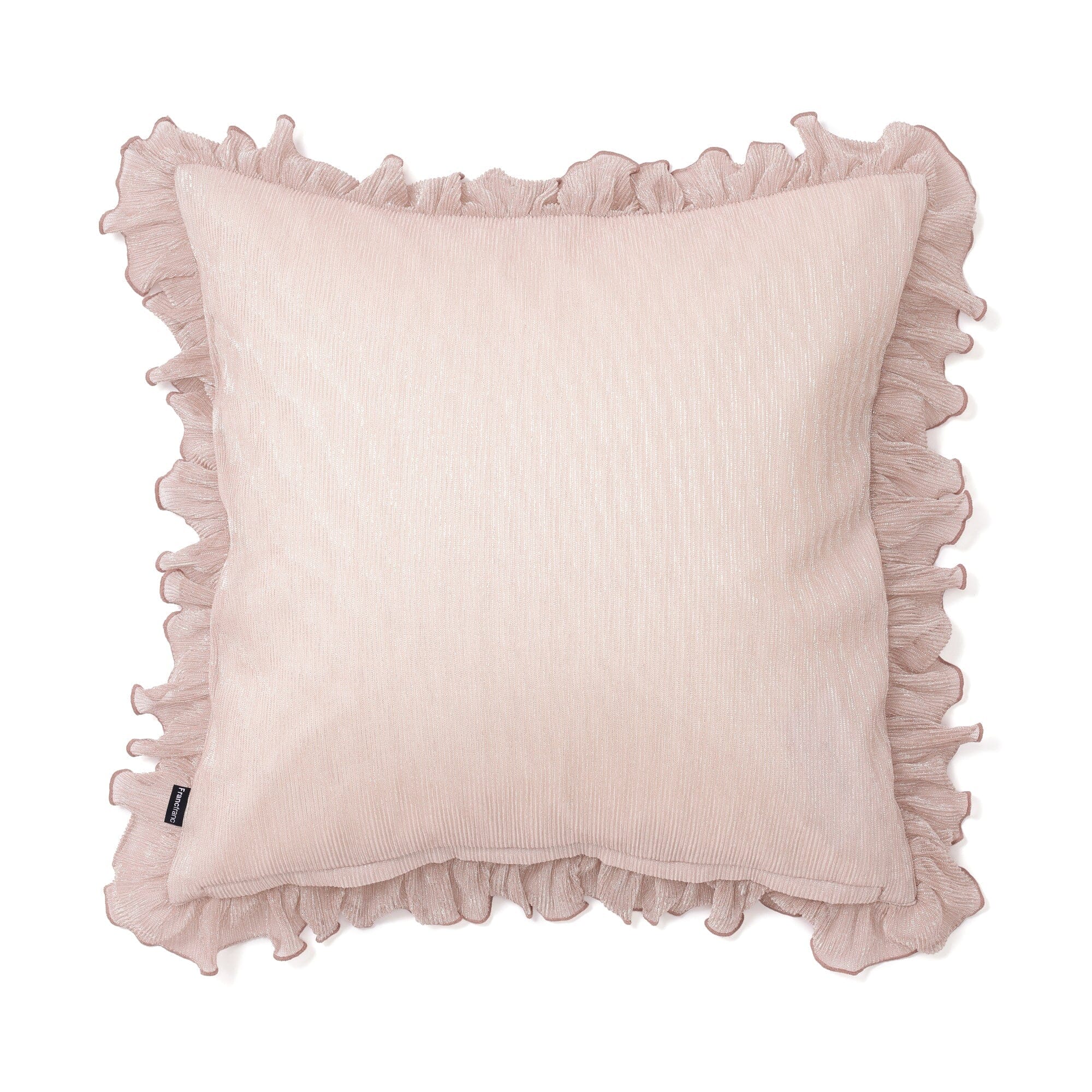 Shiny Frill Cushion Cover 450X450  Light Pink