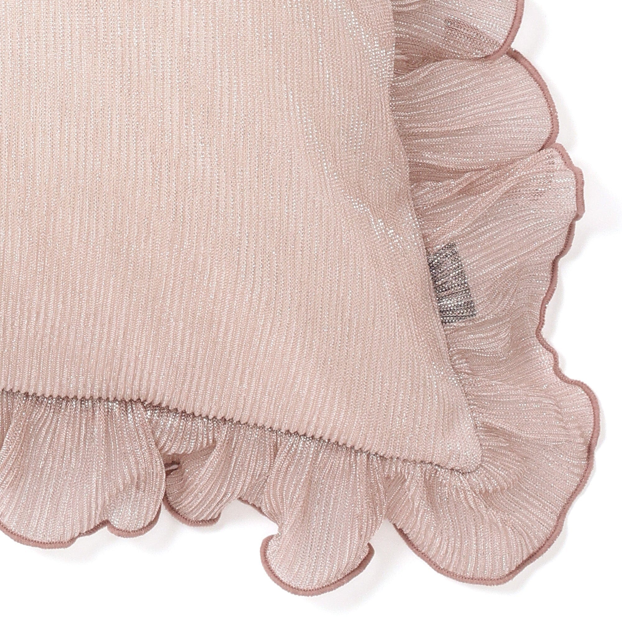 Shiny Frill Cushion Cover 450X450  Light Pink