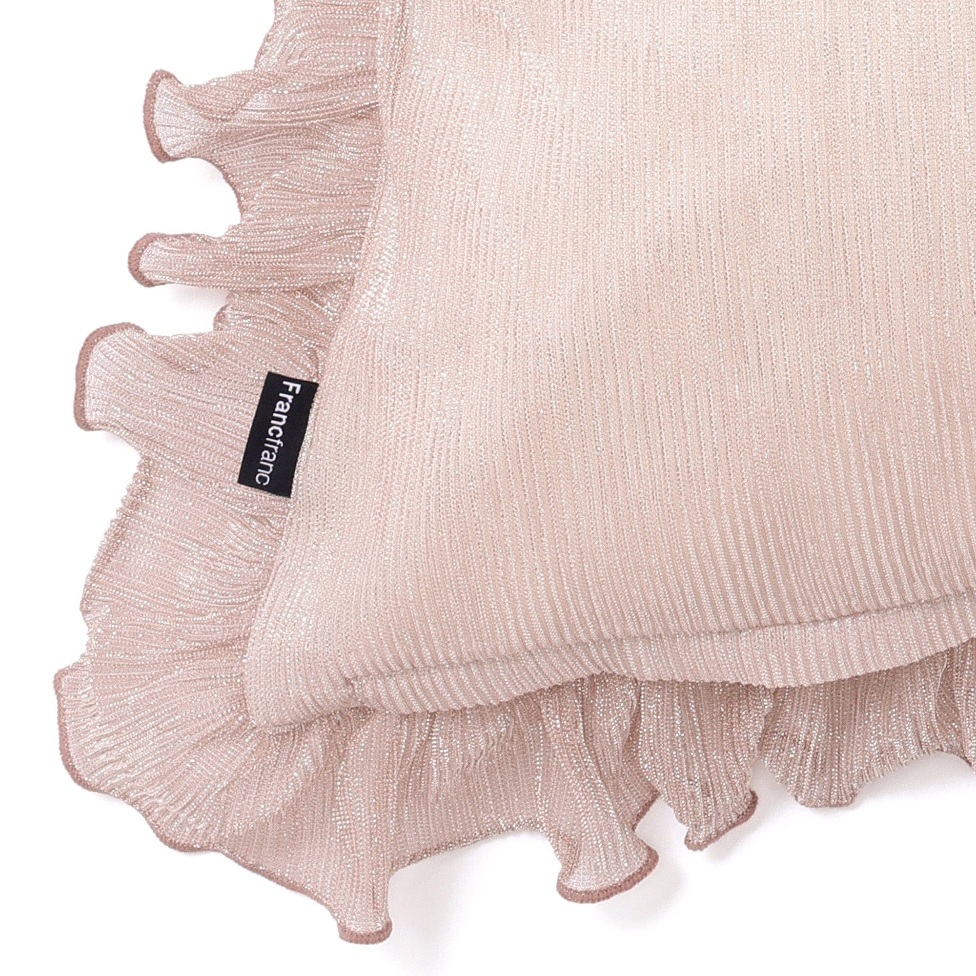 Shiny Frill Cushion Cover 450X450  Light Pink