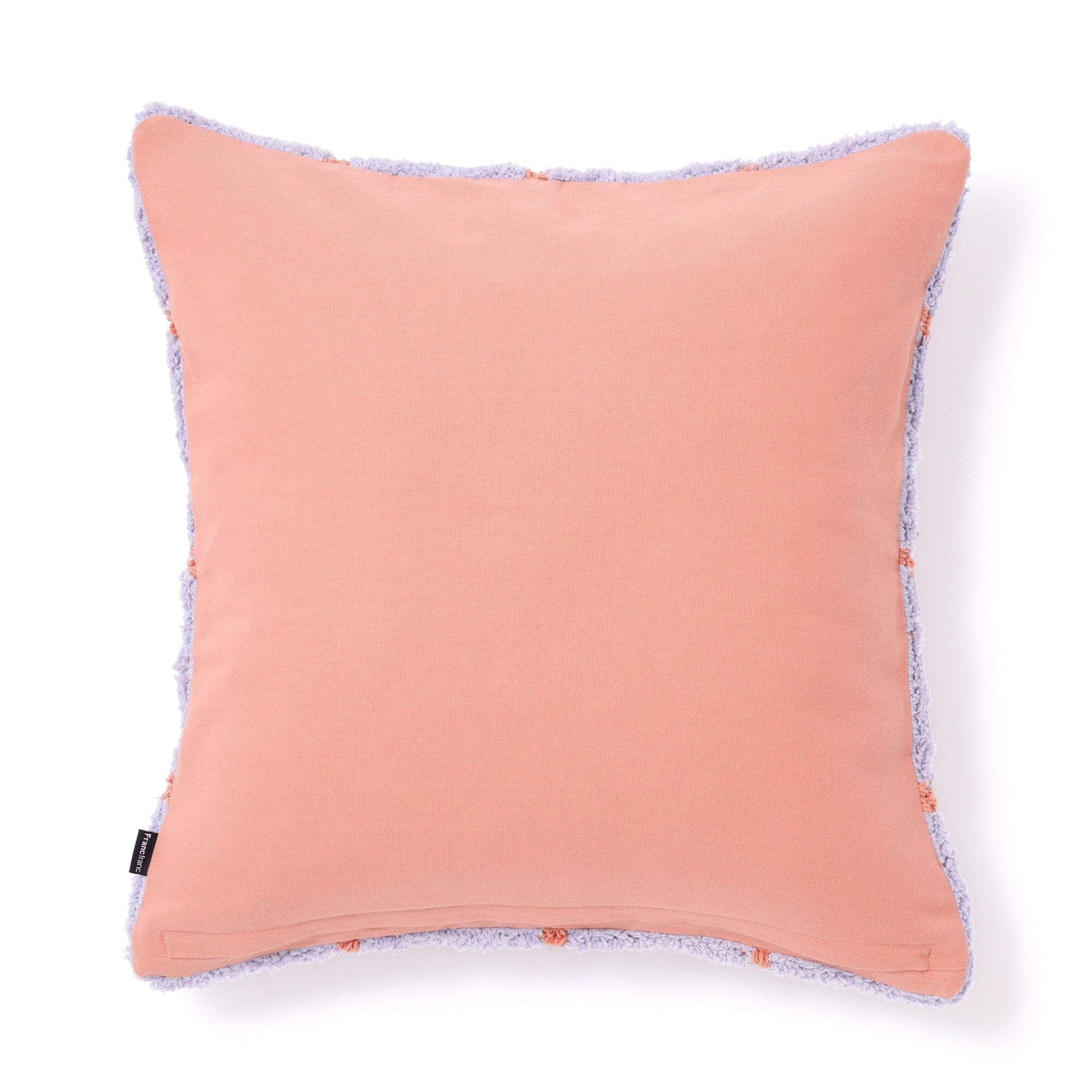 Tuft Check Cushion Cover 450X450 Purple X Orange
