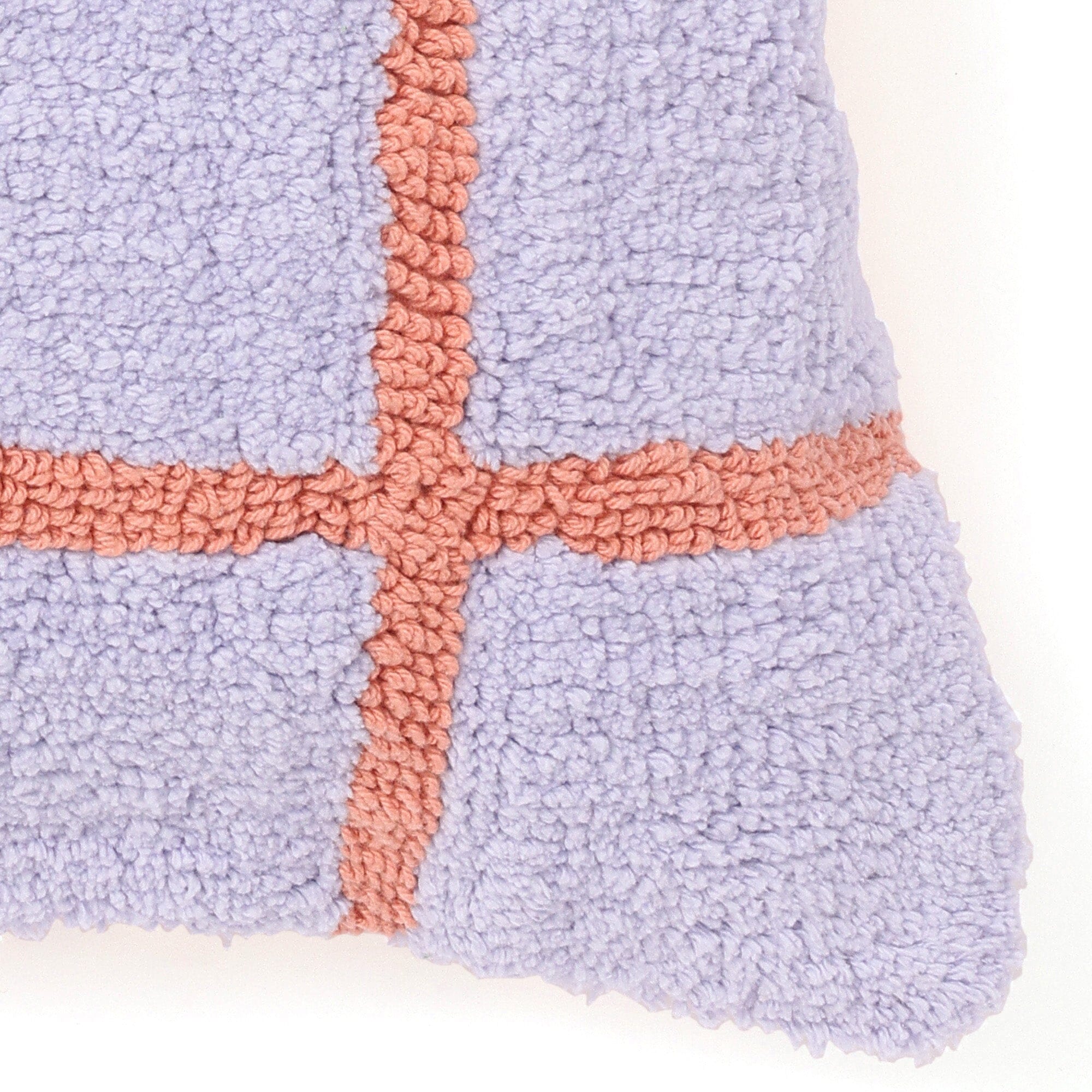 Tuft Check Cushion Cover 450X450 Purple X Orange