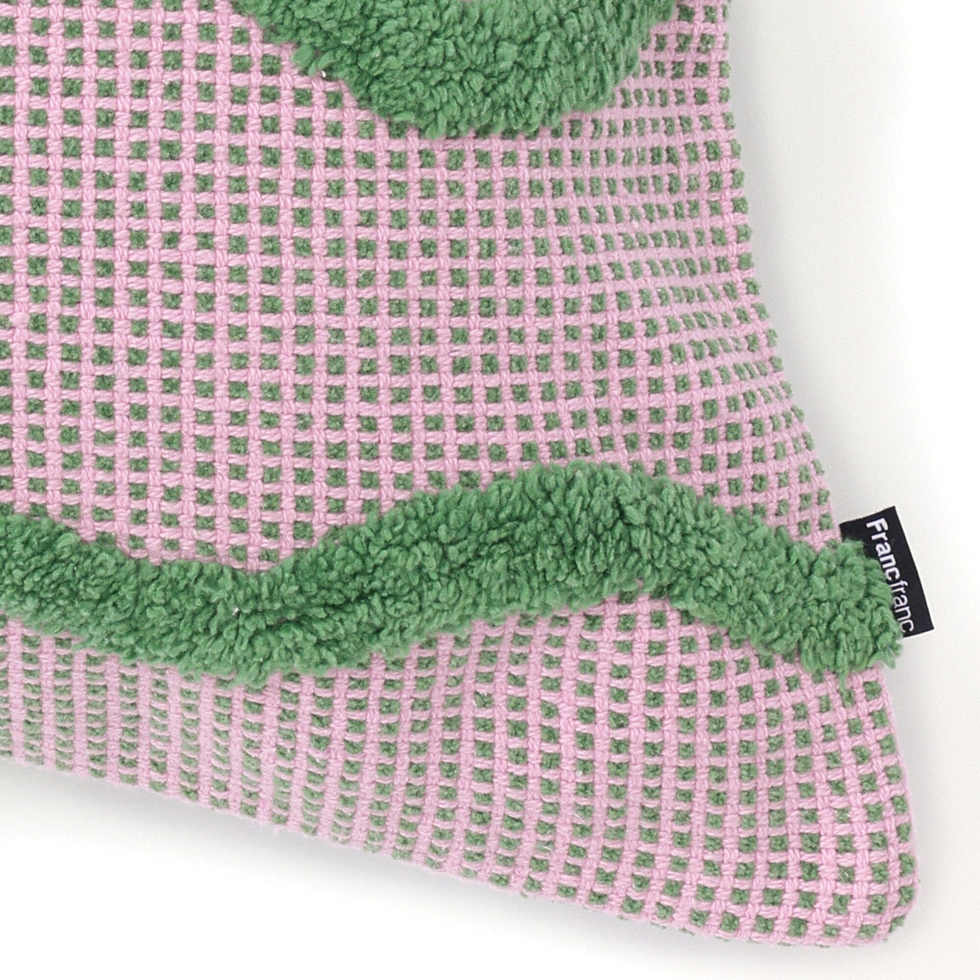 Tuft Drawing Cushion Cover 450X450 Pink X Green