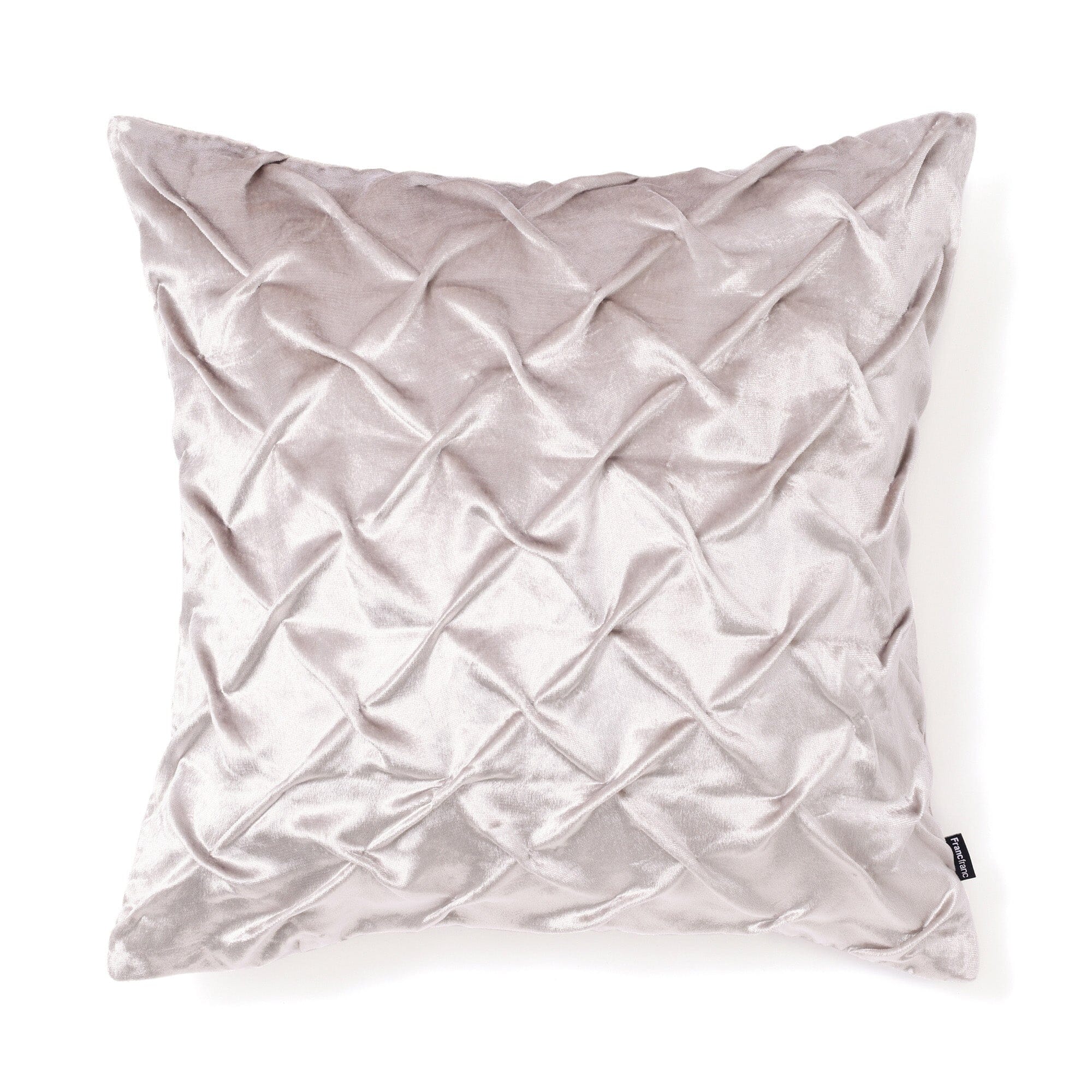 Velvet Smocking Cushion Cover 450 X 450 Light Gray