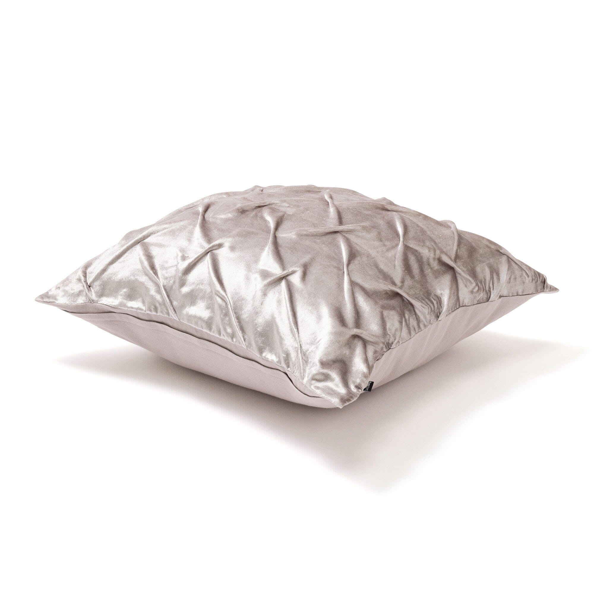 Velvet Smocking Cushion Cover 600 X 600 Light Gray