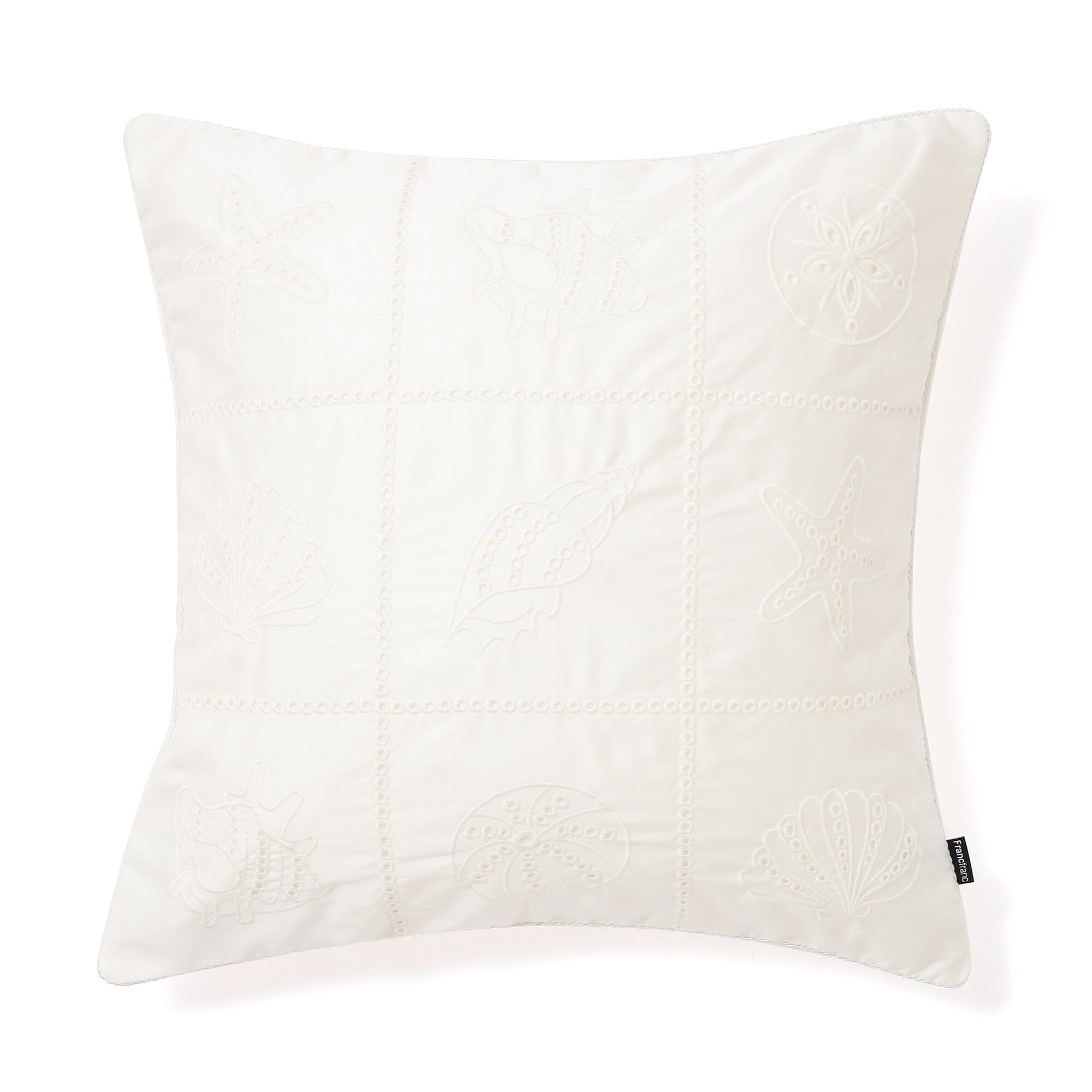 Shiny Marine Cushion Cover 450 X 450 White