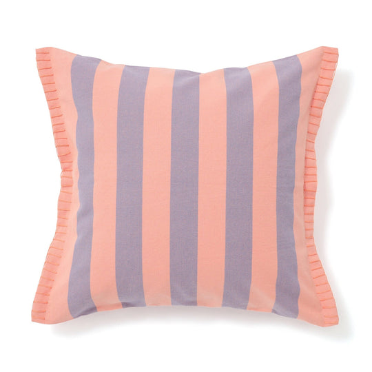 Stripe Stitch Cushion Cover 450 X 450 Purple x Orange