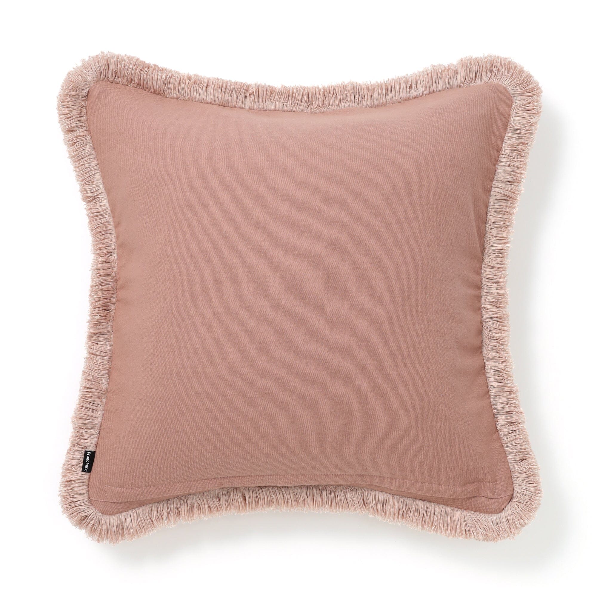 Velvet Fringe Cushion Cover 450 X 450  Pink