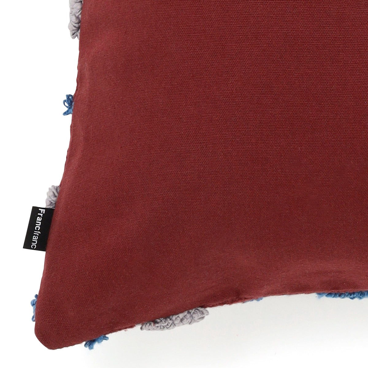 Tuft Check Cushion Cover 450 X 450  Purple X Blue