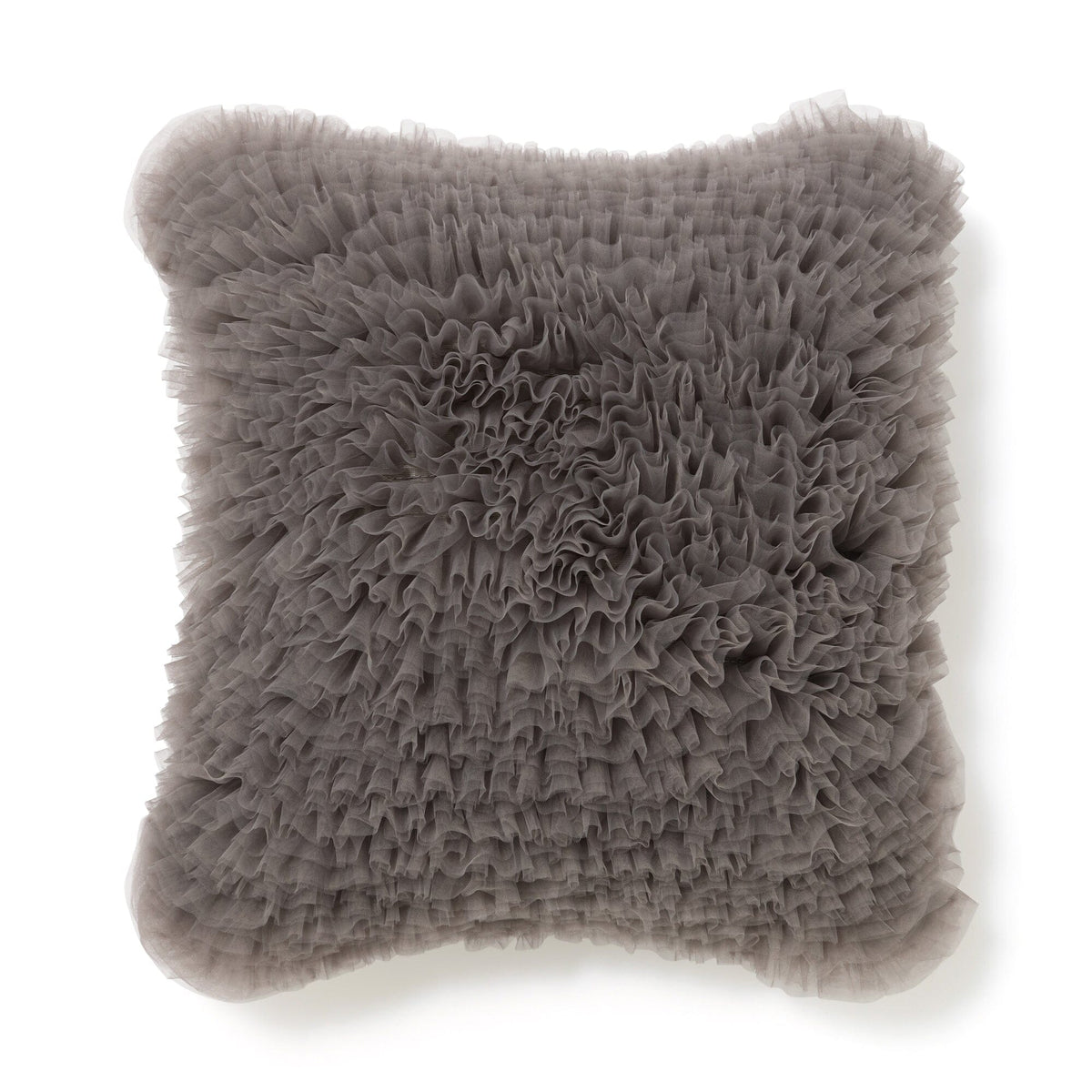 Tulle Frill Cushion Cover 450 X 450  Gray
