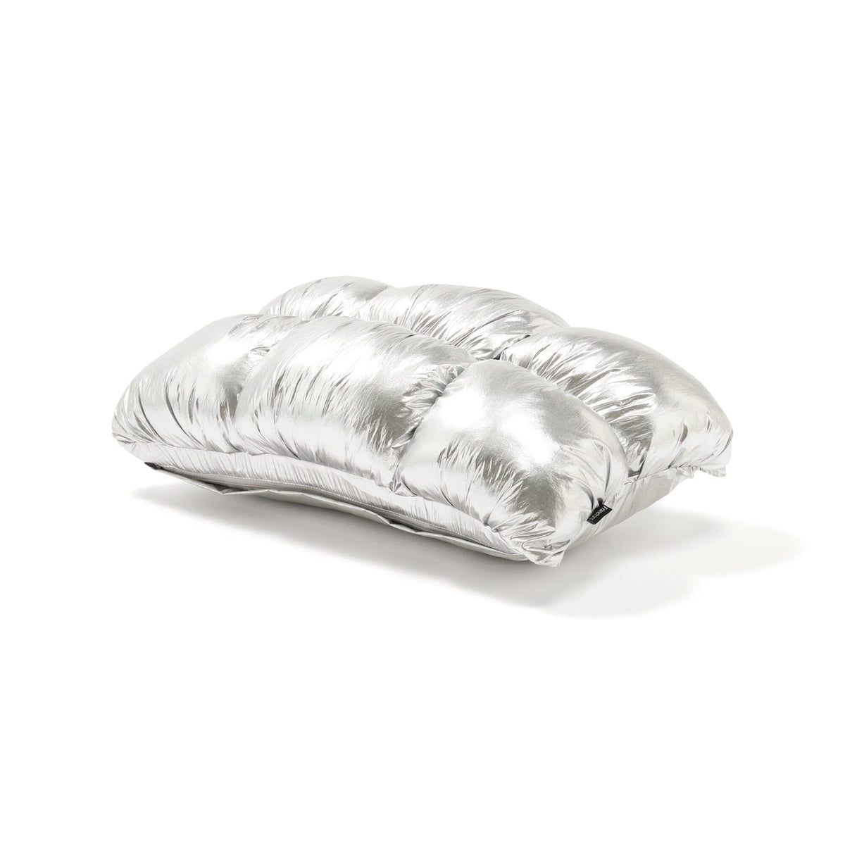 Metallic Square Quilted Cushion Cover 450 X 250  Silver