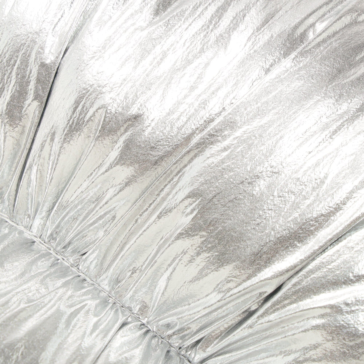 Metallic Square Quilted Cushion Cover 450 X 250  Silver