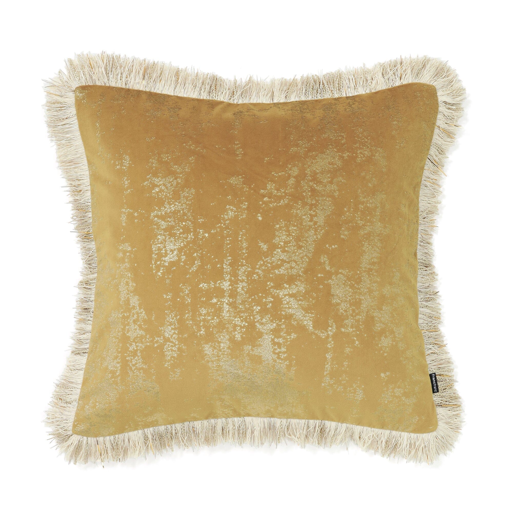 Shiny Fringe Cushion Cover 450 X 450  Gold