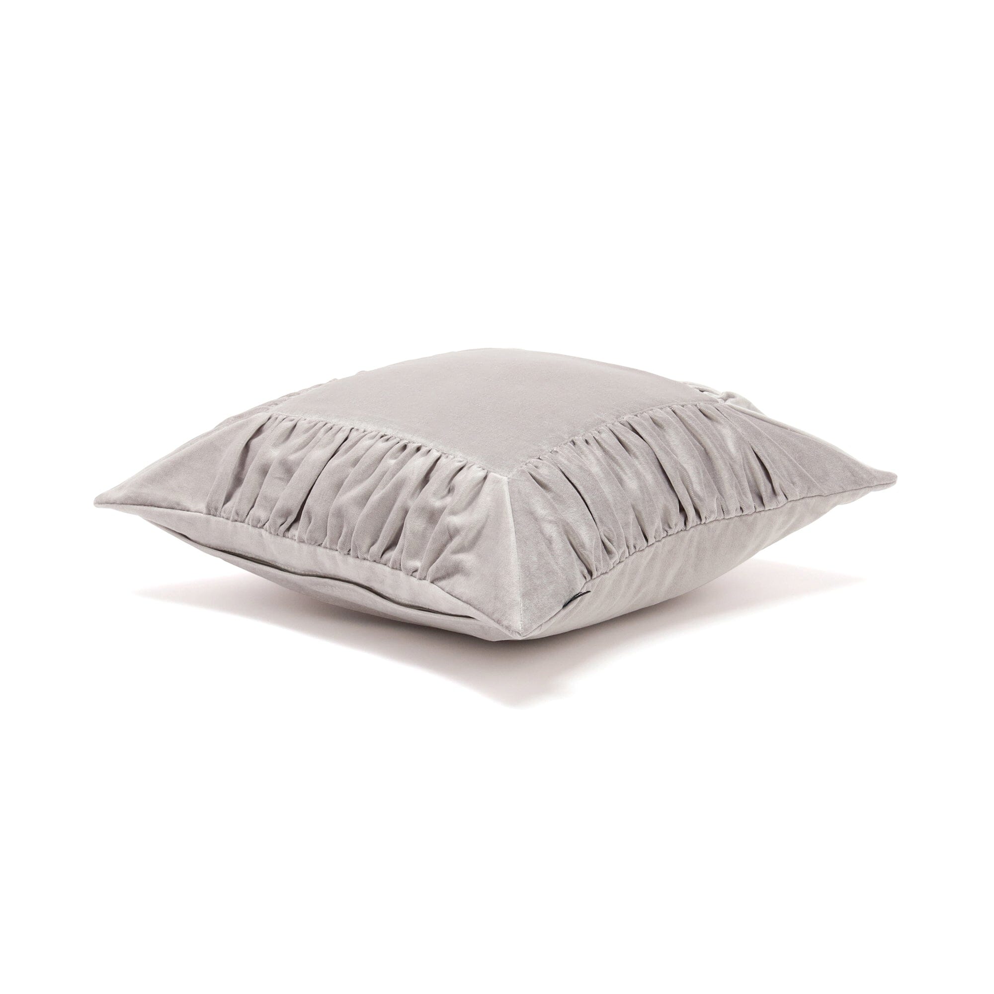 Square Gathered Cushion Cover 450 X 450  Light Gray