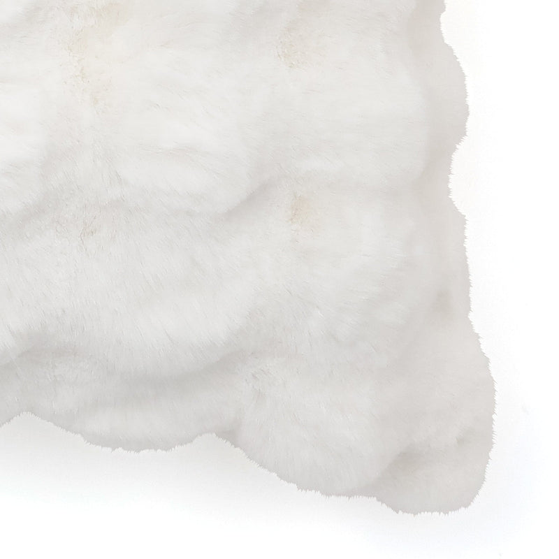 WARMY Pocomoko Fur Pillow Case 700 x 500 White