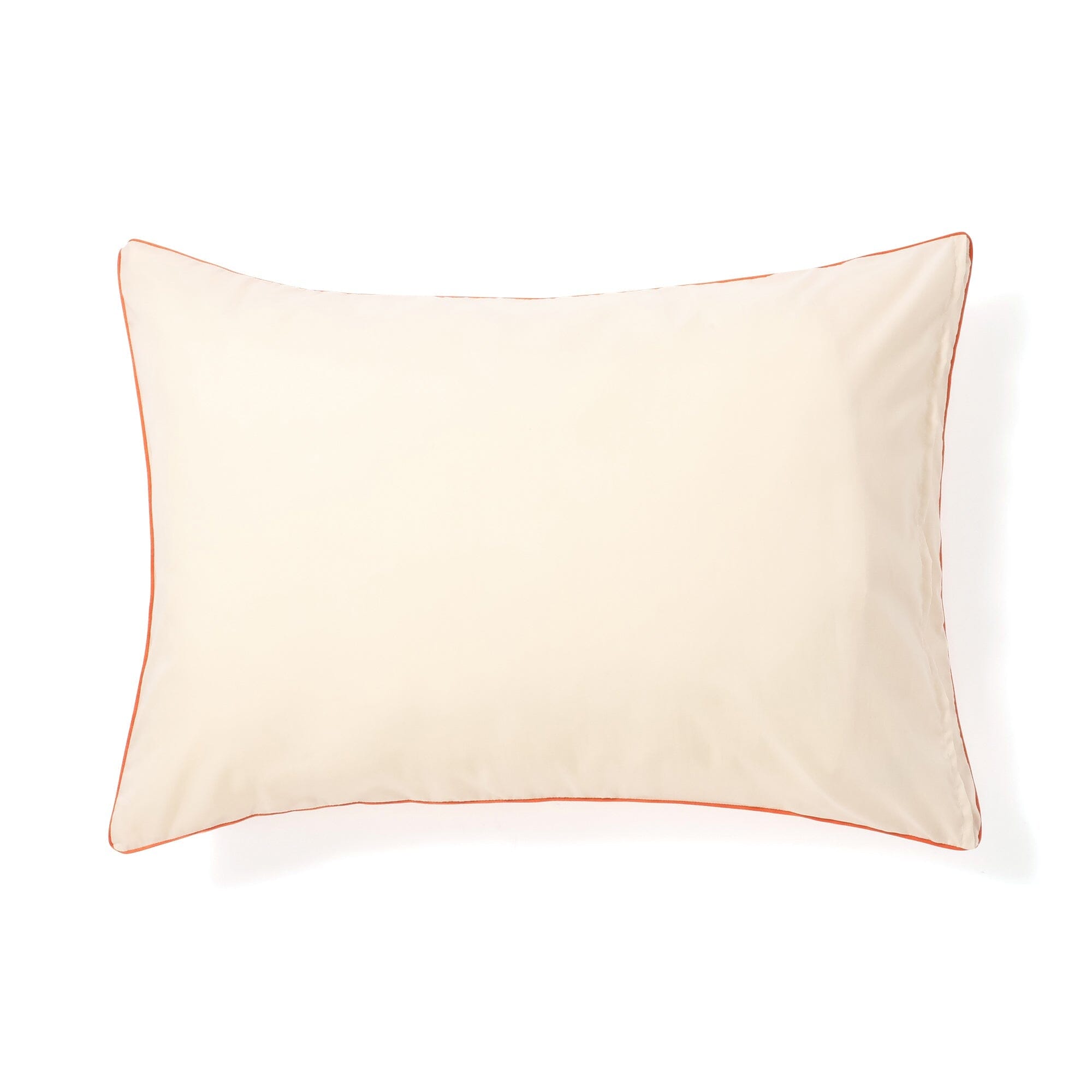 Sheer Check Pillowcase 700 X 500 White X Orange