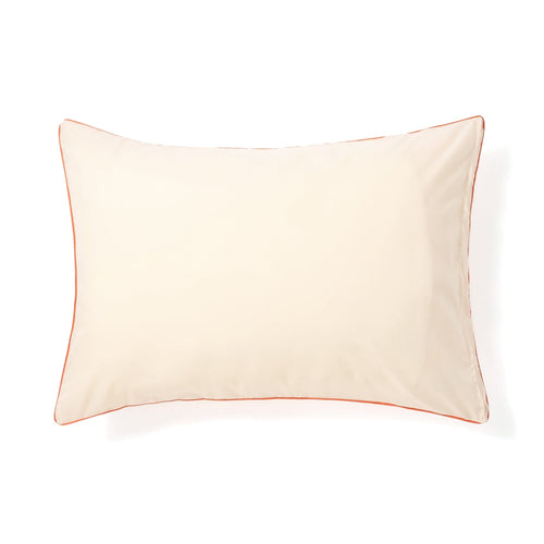 Sheer Check Pillowcase 700 X 500 White X Orange