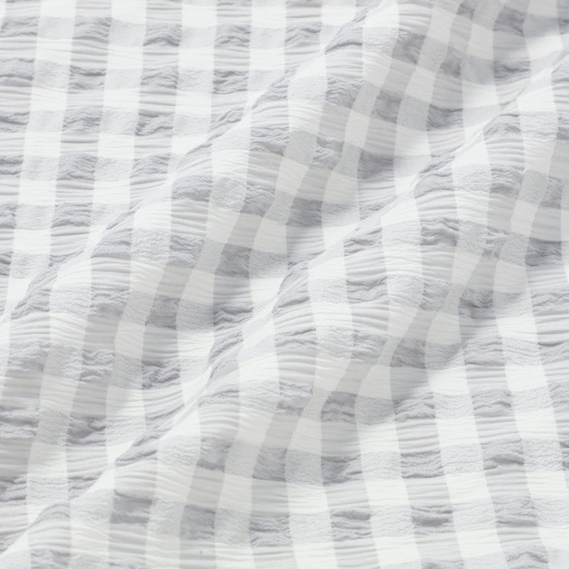 Fuwaro Cooling Pillow Cover Frill Check 700 X 500 White X Grey