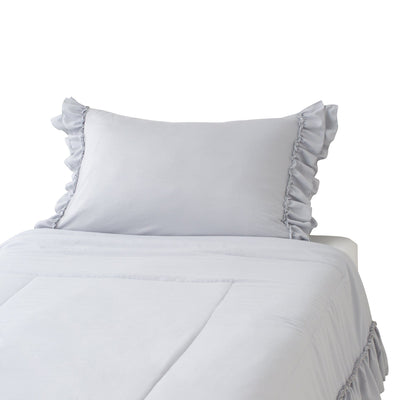 Fuwaro Cooling Pillow Cover Ruffle 700 X 500 Grey