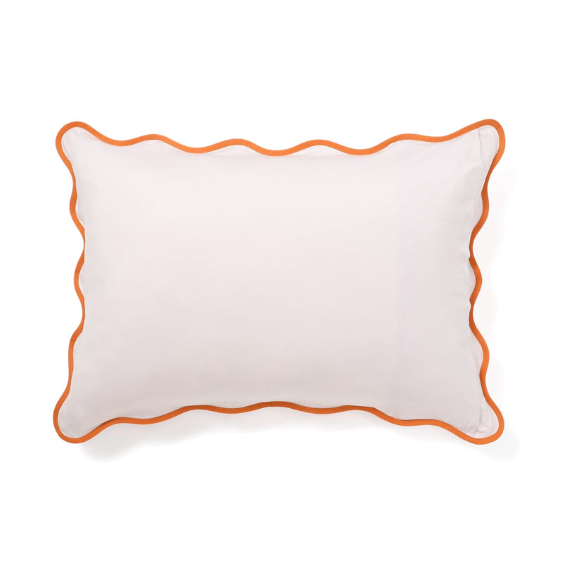Fuwaro Cooling Pillow Cover Bicolor Wave 700 X 500 Pink X Orange