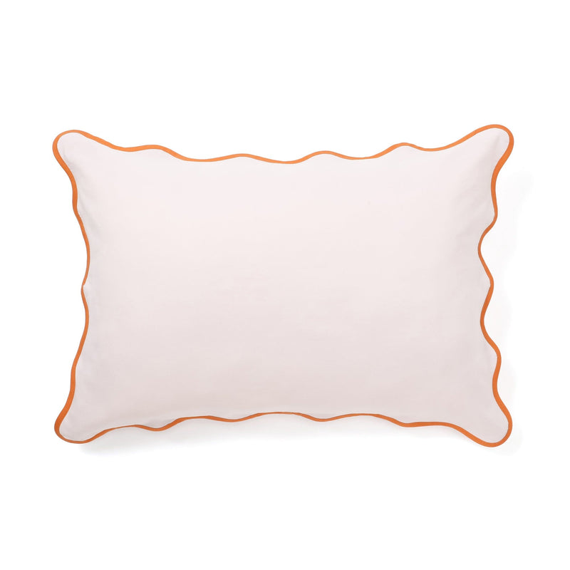 Fuwaro Cooling Pillow Cover Bicolor Wave 700 X 500 Pink X Orange
