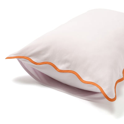 Fuwaro Cooling Pillow Cover Bicolor Wave 700 X 500 Pink X Orange