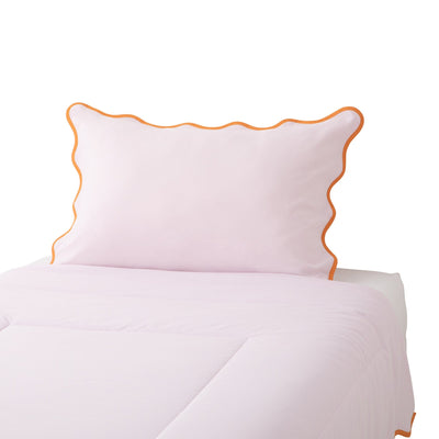 Fuwaro Cooling Pillow Cover Bicolor Wave 700 X 500 Pink X Orange