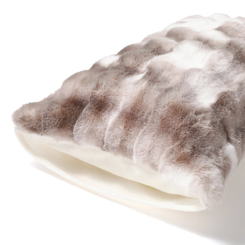 Warmy Pokomoko Fur Pillowcase Gray