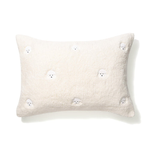 Warmy Poodle X Boa Pillowcase Ivory