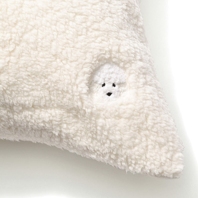 Warmy Poodle X Boa Pillowcase Ivory