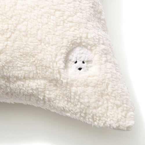 Warmy Poodle X Boa Pillowcase Ivory
