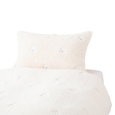 Warmy Poodle X Boa Pillowcase Ivory
