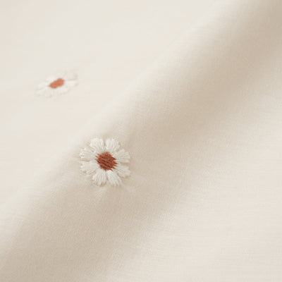 Daisy Embroidery Pillowcase 700X500 Ivory