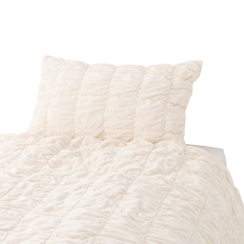 Warmy Square Quilt Pillowcase 700X500Mm Ivory