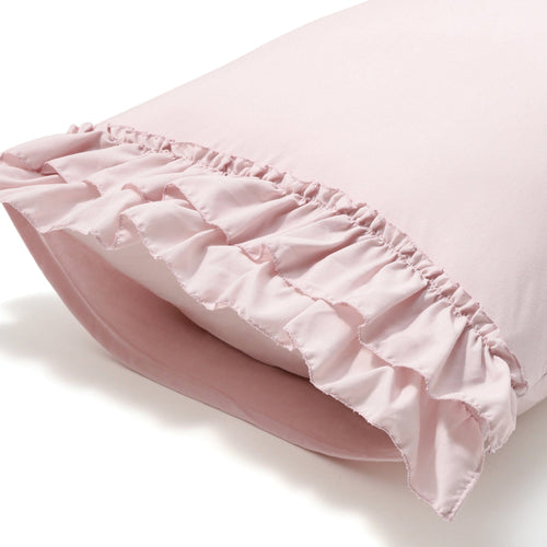 Fuwaro Cooling Pillow Cover  Frill Pink