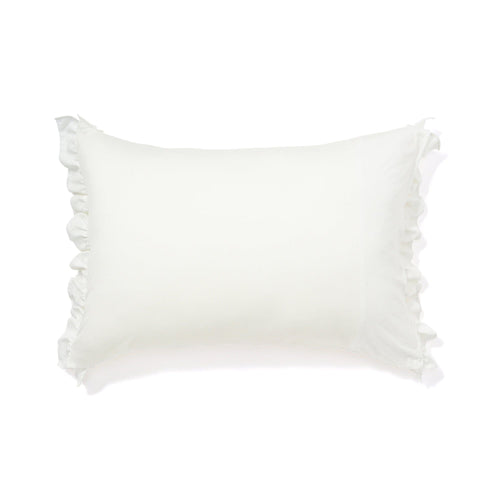 Fuwaro Cooling Pillow Cover  Frill White