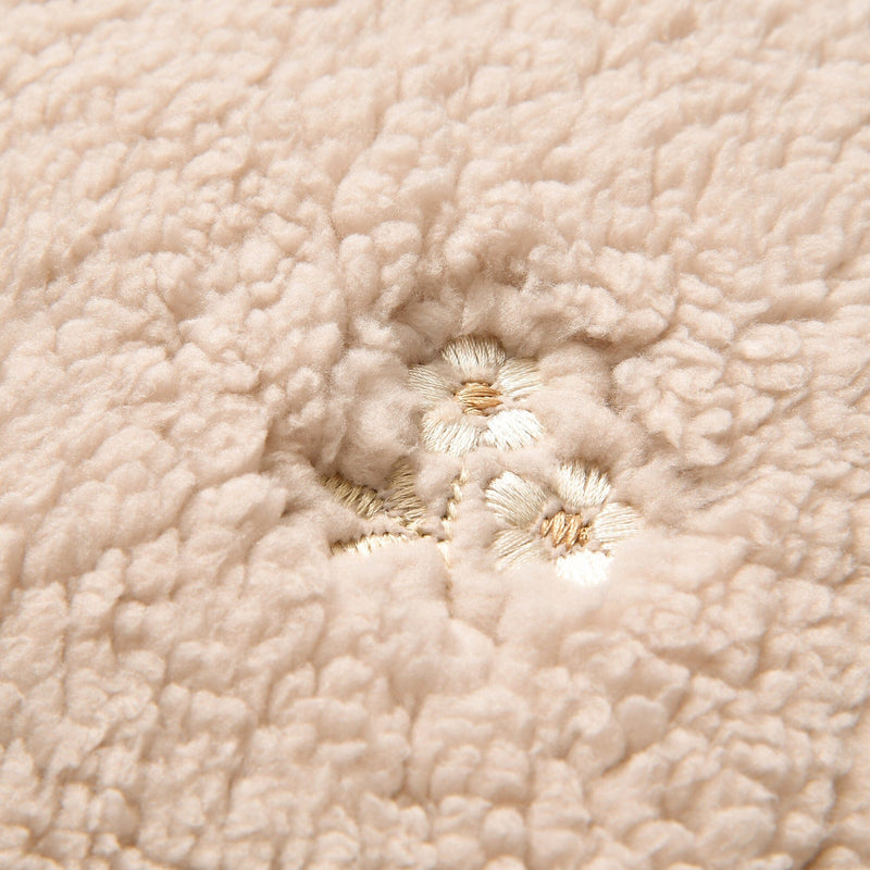 Warmy Flower X Boa Comforter Case  Double Beige