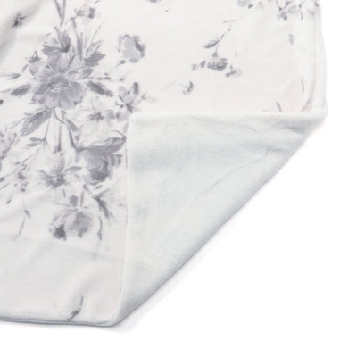 WARMY Botanical Flower Comforter Case Double Grey