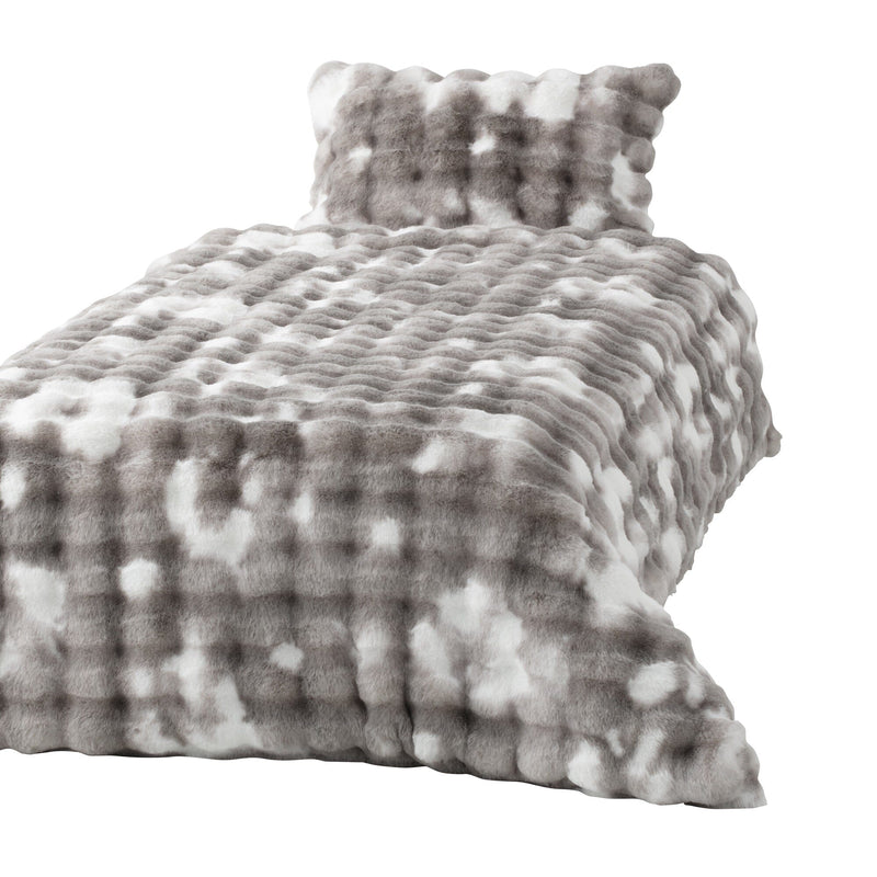 WARMY Pocomoko Fur Comforter Case Double Grey