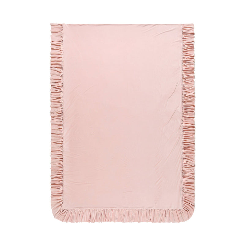 Warmy Argan Oil Frill Comforter Case  Single Pink