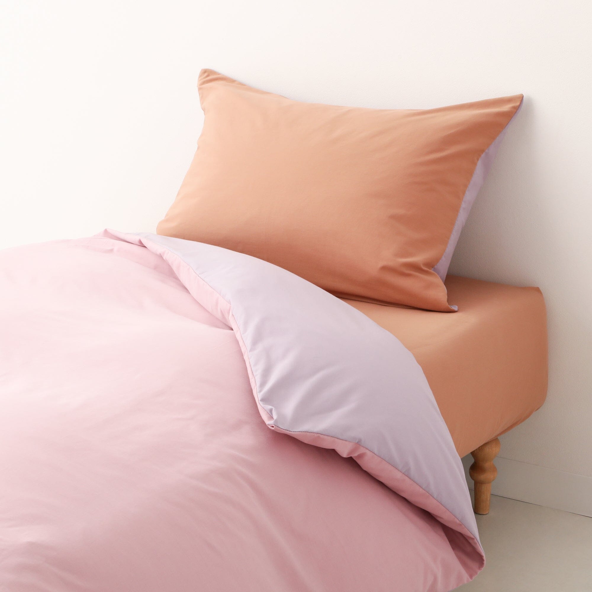 Colorful Bedding Cover Set Single Pink X Orange