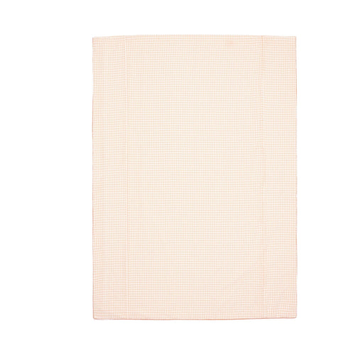 Sheer Check Comforter Single White X Orange